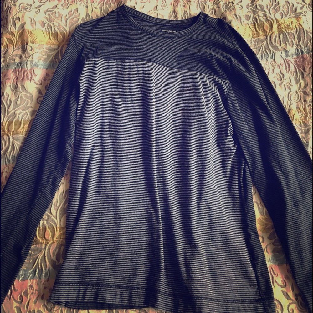Banana Republic Long Sleeve Shirt Striped Loose